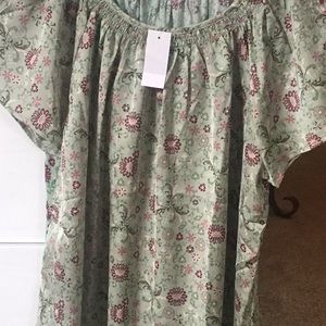 Brand new Loft mixed media top